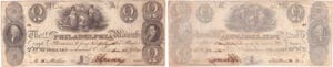 Etats-Unis - Bank Note - Obsolete currency - Pennsylvania (Philadelphia), Salem & Philadelphia Banks - 2 dollars June 18th 1828