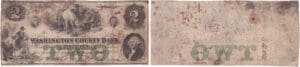 Etats-Unis - Bank Note - Obsolete currency - Rhode Island (Carolina Mills), Washington County Bank - 2 dollars January 2nd 1863