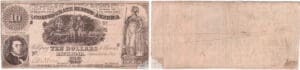 Etats-Unis - Bank Note - Confederate currency - Virgina (Richmond), Confederate States of America - 10 dollars September 2nd 1861