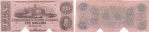 Etats-Unis - Bank Note - Confederate currency - Virgina (Richmond), Confederate States of America - 10 dollars December 2nd 1862