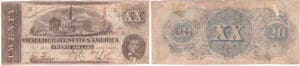 Etats-Unis - Bank Note - Confederate currency - Virgina (Richmond), Confederate States of America - 20 dollars April 6th 1863