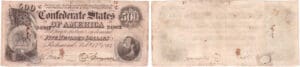 Etats-Unis - Bank Note - Confederate currency - Virgina (Richmond), Confederate States of America - 500 dollars February 17th 1864