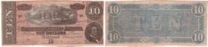 Etats-Unis - Bank Note - Confederate currency - Virgina (Richmond), Confederate States of America - 10 dollars Fabruary 17th 1864