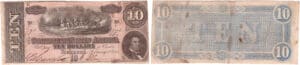 Etats-Unis - Bank Note - Confederate currency - Virgina (Richmond), Confederate States of America - 10 dollars February 17th 1864