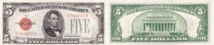 Etats-Unis - Bank Note - United States Notes - 5 dollars serie 1928 B