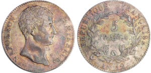 Napoléon 1er (1804-1814) - Type intermédiaire 5 francs An 12 A (Paris)