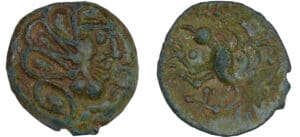 Sénons - Bronze SIINV à l'oiseau (52 av. J.-C.)