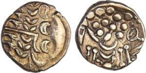 Durotriges - Statère d'or type "Cheriton ou "British B" (57-55 av. J.-C.)