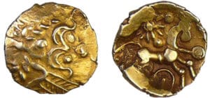 Durotriges - 1/4 de statère d'or type "British Remic" (57-45 av. J.-C.)