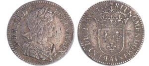 Louis XIV (1643-1715) - 1/12 d’écu à la mèche longue - 1652 A (Paris) Louis XIV (1643-1715) - 1/12 d’écu à la mèche longue - 1652 A (Paris)