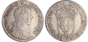 Louis XIV (1643-1715) - ½ écu à la mèche longue - 1652 F (Angers)