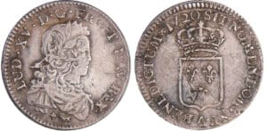 Louis XV (1715-1774) - 1/6 d'écu de France - 1720 A (Paris)