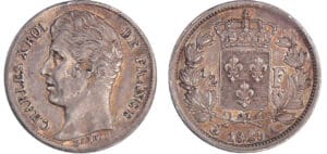 Charles X (1824-1830) - 1/2 franc 1829 A (Paris) Charles X (1824-1830) - 1/2 franc 1829 A (Paris)