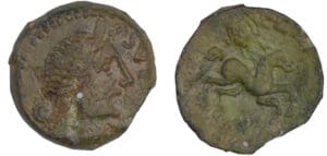 Véliocasses - Bronze SVTICCOS à la tête vue de face (50-40 av. J.-C.)