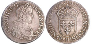 Louis XIV (1643-1715) - Ecu à la mèche longue - 1647 H (La Rochelle)