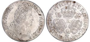 Louis XIV (1643-1715) - ½ écu aux 3 couronnes - 1710 E (Tours)
