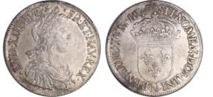 Louis XIV (1643-1715) - Ecu à la mèche longue - 1649 N (Montpellier)