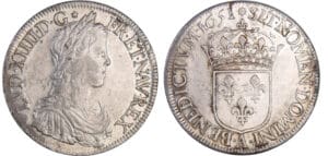 Louis XIV (1643-1715) - Ecu à la mèche longue - 1651 A (Paris) * après D.G
