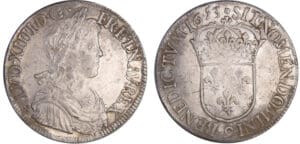 Louis XIV (1643-1715) - Ecu à la mèche longue - 1653 9 (Rennes)
