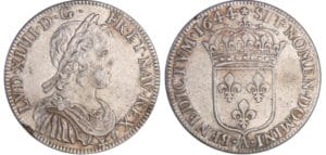 Louis XIV (1643-1715) - ½ écu à la mèche courte - 1644 A (Paris) •Rose•