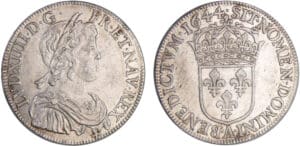 Louis XIV (1643-1715) - ½ écu à la mèche courte - 1644 A (Paris) Point