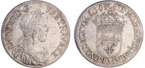 Louis XIV (1643-1715) - ½ écu à la mèche longue - 1648 A (Paris)