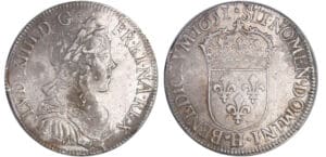Louis XIV (1643-1715) - ½ écu à la mèche longue - 1651 H (La Rochelle)