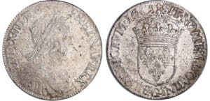 Louis XIV (1643-1715) - ½ écu à la mèche longue - 1652 G (Poitiers)