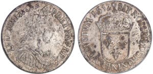 Louis XIV (1643-1715) - ½ écu à la mèche longue - 1652 N (Montpellier)