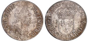 Louis XIV (1643-1715) - ½ écu à la mèche longue - 1653 P (Dijon)