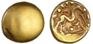 Ambiani - Statère d'or uniface aux deux S (60-50 av. J.-C.)