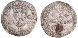 Henri II (1547-1559) - Douzain aux croissants - 1552 F (Angers)