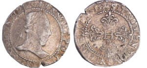 Henri III (1574-1589) - Franc au col plat - 1578 B (Rouen) Henri III (1574-1589) - Franc au col plat - 1578 B (Rouen)