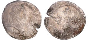 Henri III (1574-1589) - Franc au col plat - 1576 T (Nantes) Henri III (1574-1589) - Franc au col plat - 1576 T (Nantes)