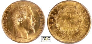 Napoléon III (1852-1870) - 20 francs tête nue 1858 A (Paris)