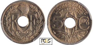 Troisième République (1871-1940) - 5 centimes Lindauer Petit module 1926