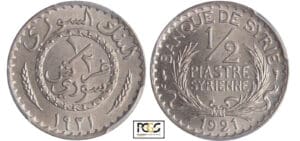 Syrie - 1/2 piastre banque de Syrie (1921)