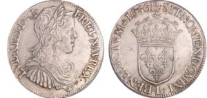 Louis XIV (1643-1715) - ½ écu à la mèche longue - 1656 L (Bayonne) Louis XIV (1643-1715) - ½ écu à la mèche longue - 1656 L (Bayonne)