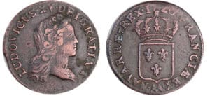 Louis XV (1715-1774) - ½ sol au buste enfantin - 1720 CC (Besançon)