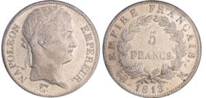 Napoléon 1er (1804-1814) - 5 francs revers empire 1813 M (Toulouse) Napoléon 1er (1804-1814) - 5 francs revers empire 1813 M (Toulouse)