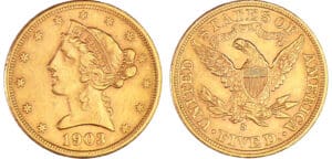 Etats-Unis - 5 dollars Liberty 1903 S (San-Francisco)
