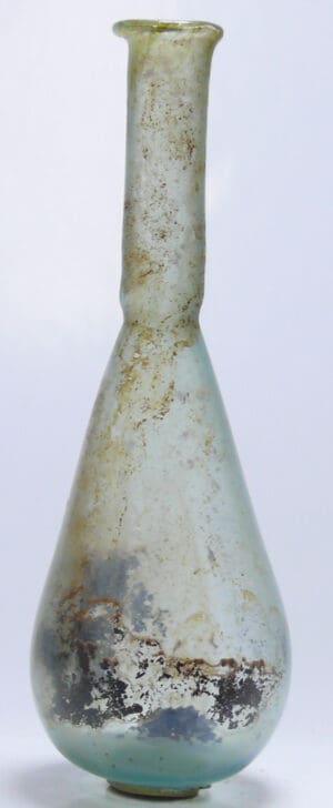 Romain - Fiole en verre irisée - 1er-3ème siècle