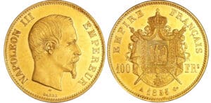 Napoléon III (1852-1870) - 100 francs tête nue 1855 A (Paris)