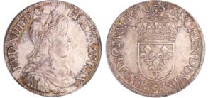 Louis XIV (1643-1715) - ½ écu à la mèche longue - 1650 G (Poitiers)
