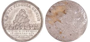 Suisse - Epreuve du revers du jeton du marquis de Courtanvaux
