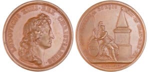 Louis XIV (1643-1715) - Médaille pyramide élevée à Rome 1664