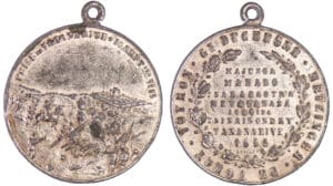 Madagascar - Médaille en étain - 1895. - Commémore la prise de Tananarive le 30 septembre 1895
