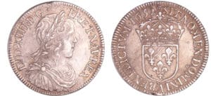 Louis XIV (1643-1715) - ½ écu à la mèche longue - 1652 A (Paris)