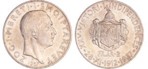 Albanie - Amet Zogu - 2 franchi 1937