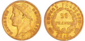 Napoléon 1er (1804-1814) - 20 francs revers empire 1813 R (Rome) Napoléon 1er (1804-1814) - 20 francs revers empire 1813 R (Rome)